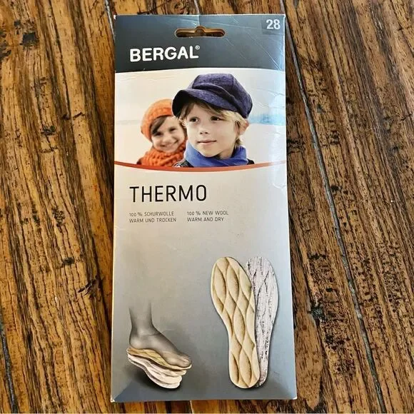 Bergal Thermo Insulated Kids Unisex Insoles with Wool Size 11 NWT - Picture 1 of 6
